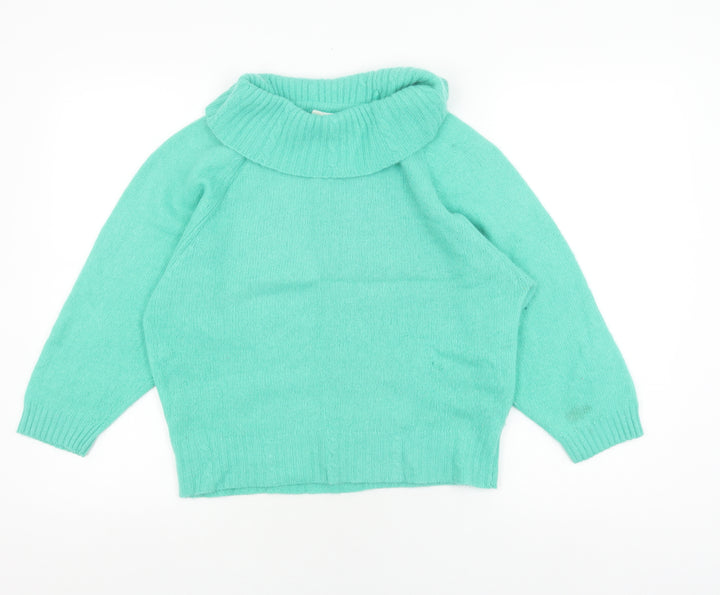 Lakeland Women's Green Roll Neck Pullover Jumper Size 10