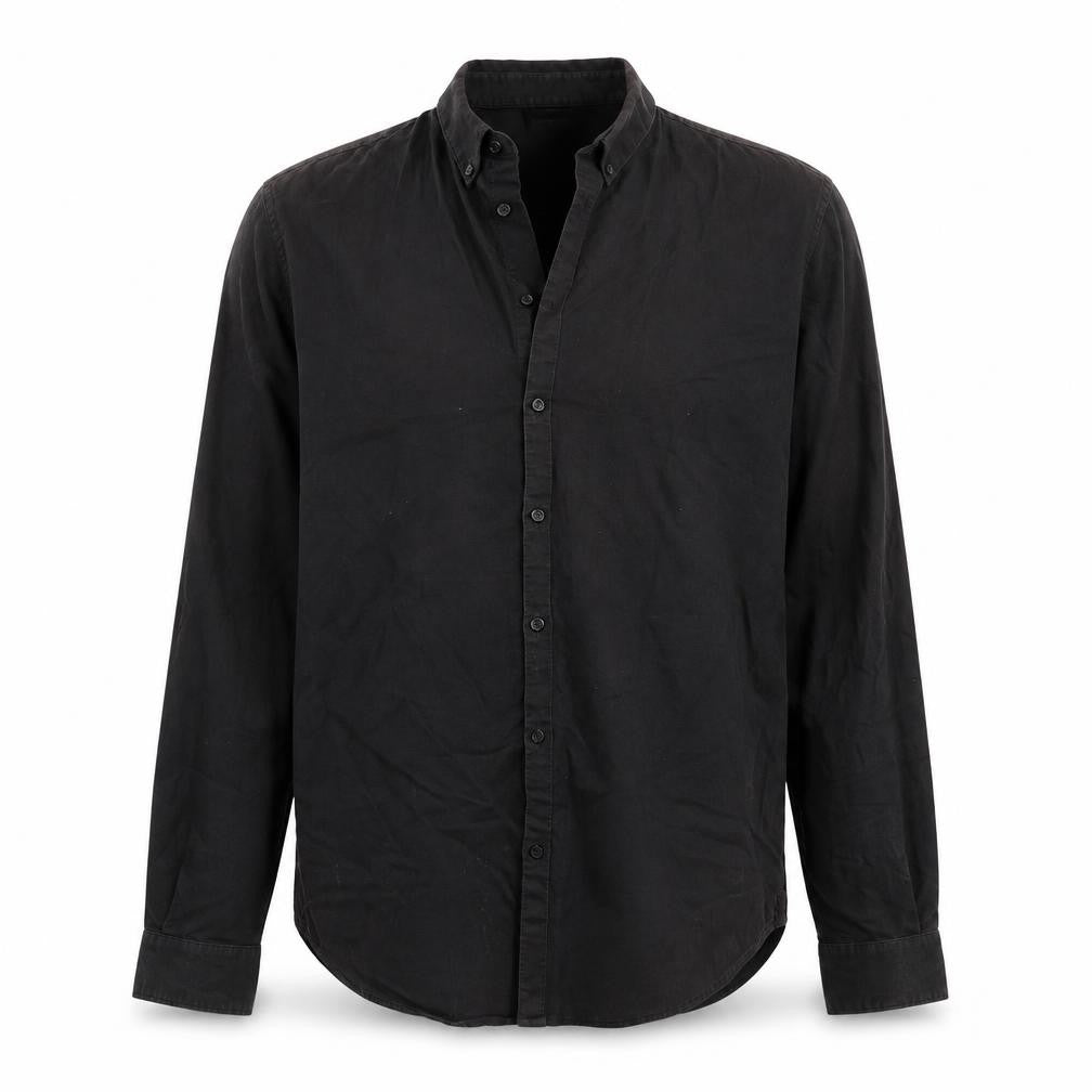 DKNY Men's Black Long Sleeve Casual Shirt L