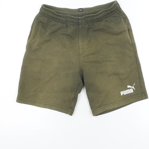 Puma Boys Green Athletic Shorts - 14 Years