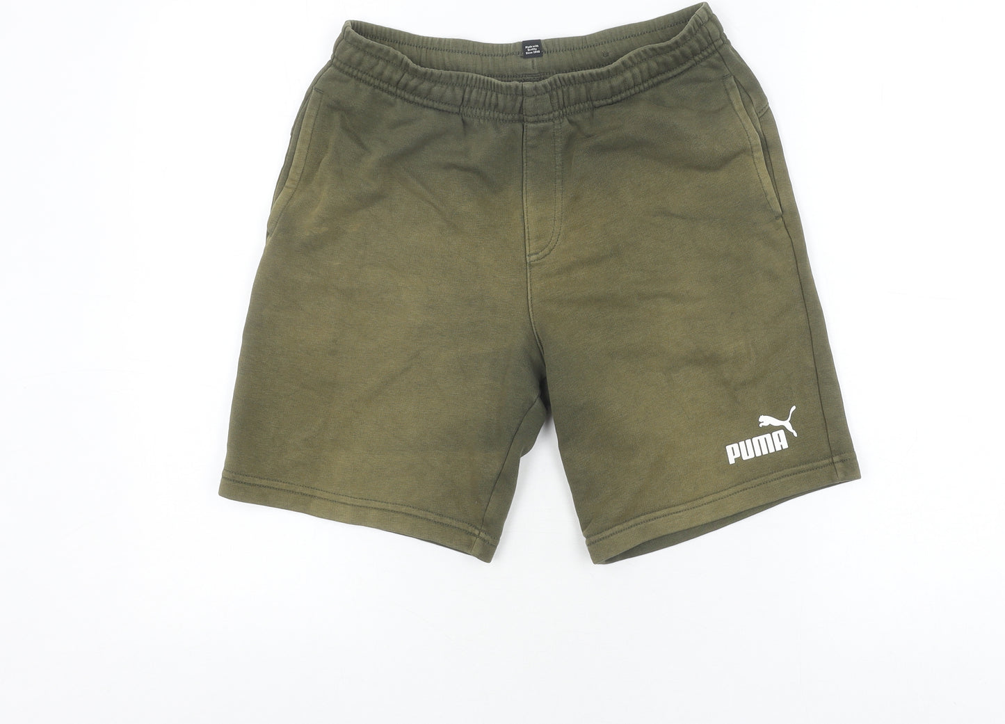 Puma Boys Green Athletic Shorts - 14 Years