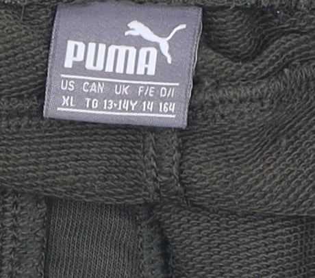 Puma Boys Green Athletic Shorts - 14 Years