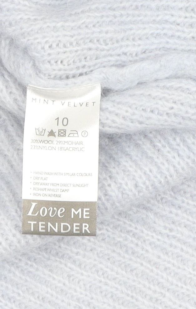 Mint Velvet Women's Grey Roll Neck Jumper Size 10