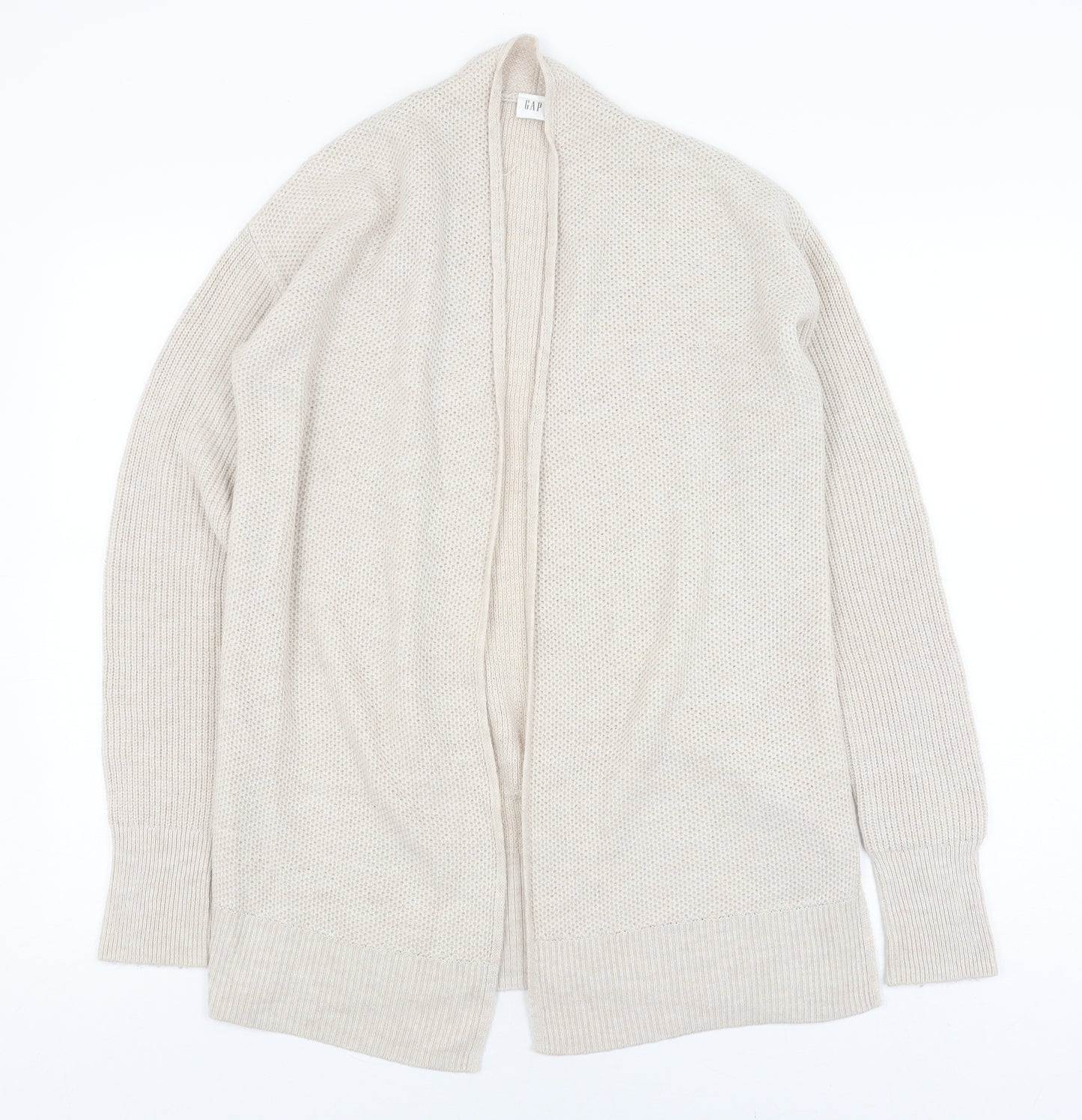 GAP Women's Beige Cardigan, M, Long Sleeve, Knit