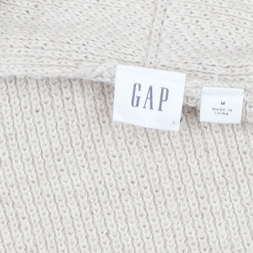 GAP Women's Beige Cardigan, M, Long Sleeve, Knit