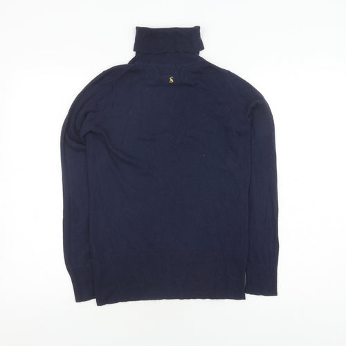Joules Women's Blue Pullover Roll Neck Jumper Size 10