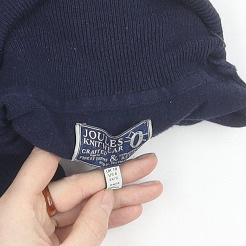 Joules Women's Blue Pullover Roll Neck Jumper Size 10