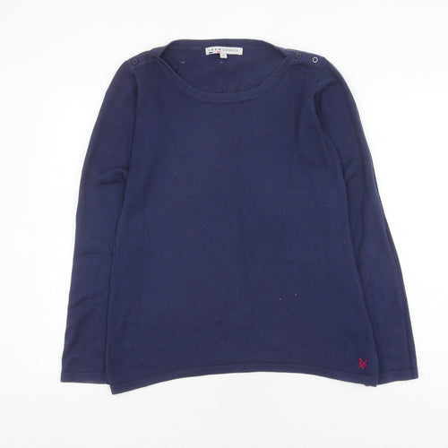 Crew Clothing Co. Women's Blue Boat Neck Pullover Jumper Size 12
