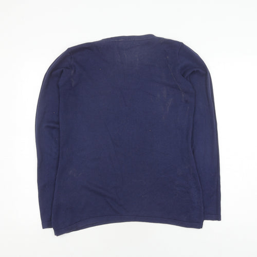 Crew Clothing Co. Women's Blue Boat Neck Pullover Jumper Size 12