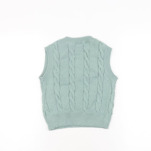 iets frans Women's Green Cable Knit Vest, Size S