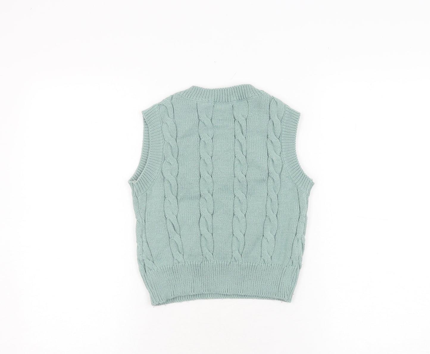 iets frans Women's Green Cable Knit Vest, Size S