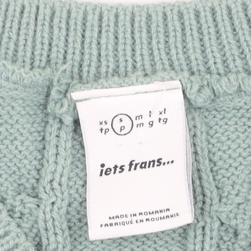 iets frans Women's Green Cable Knit Vest, Size S