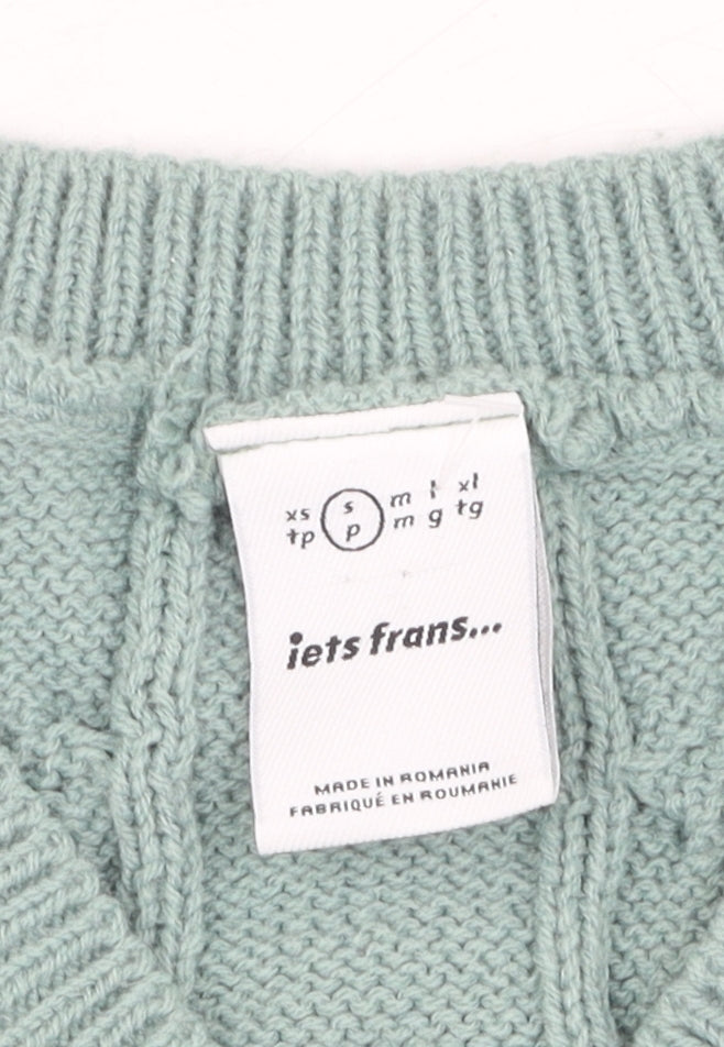 iets frans Women's Green Cable Knit Vest, Size S