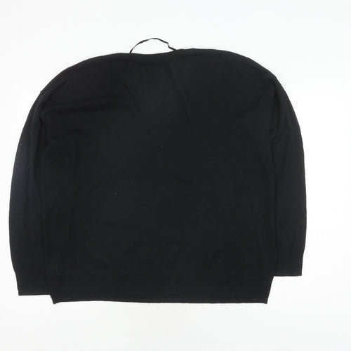 GAP Men's Black V-Neck Pullover Jumper XL