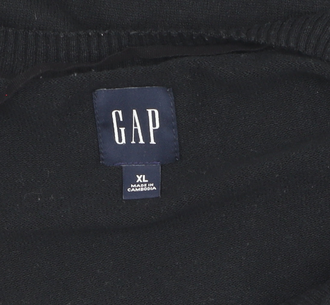 GAP Men's Black V-Neck Pullover Jumper XL