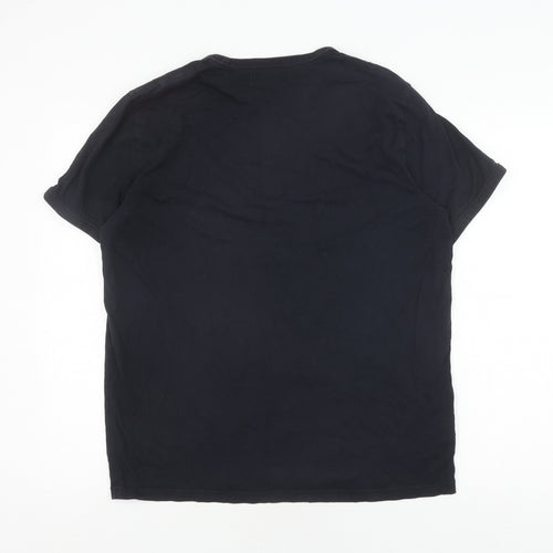 Fred Perry Men's Black Logo T-Shirt, Size L