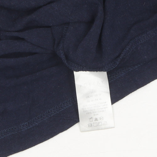 Poetry Women’s Blue V-Neck 3/4 Sleeve Top Size 14
