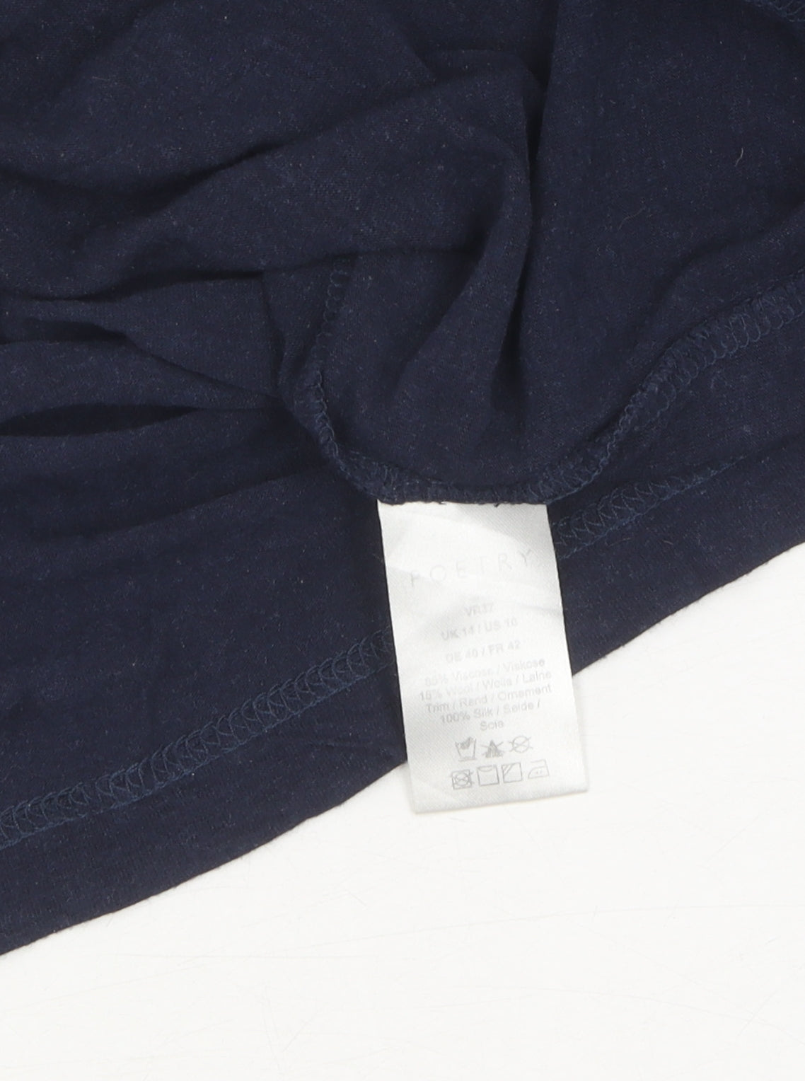 Poetry Women’s Blue V-Neck 3/4 Sleeve Top Size 14
