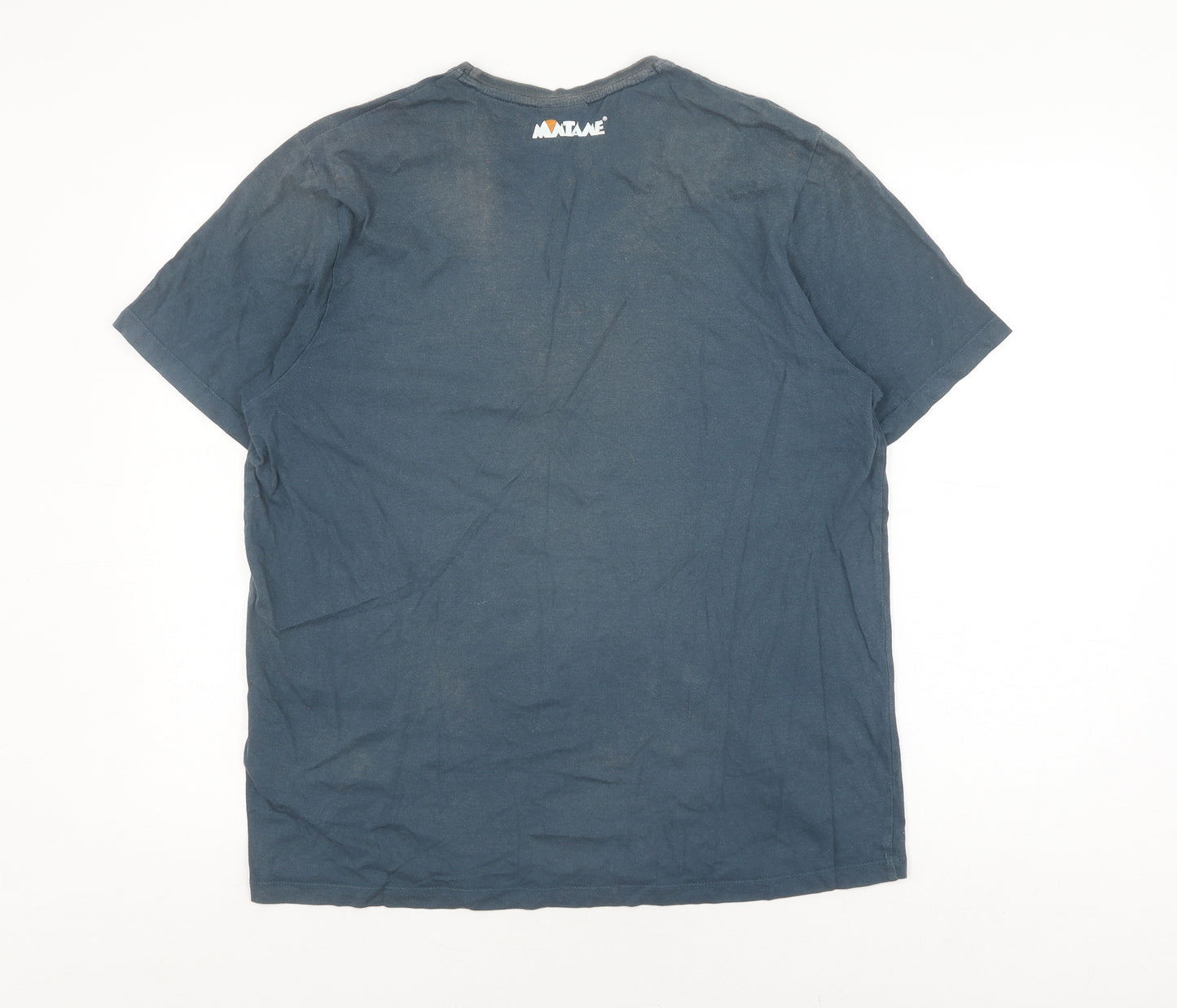 Montane Men's Blue Cotton Crew Neck T-Shirt L