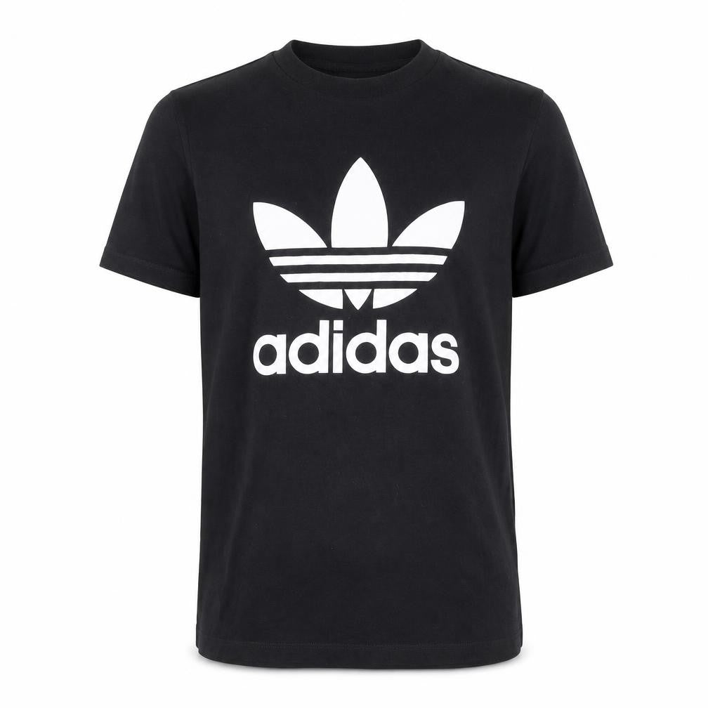 Front view of Adidas Men's Black XS Logo T-Shirt