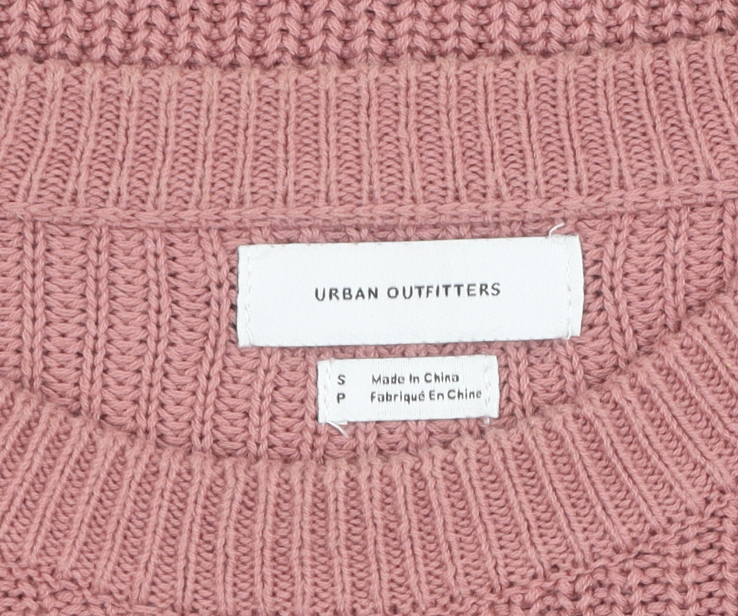 Urban Outfitters Women's Pink Knit Pullover Jumper S