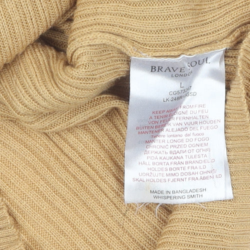 Brave Soul Women's Beige Pullover Jumper L