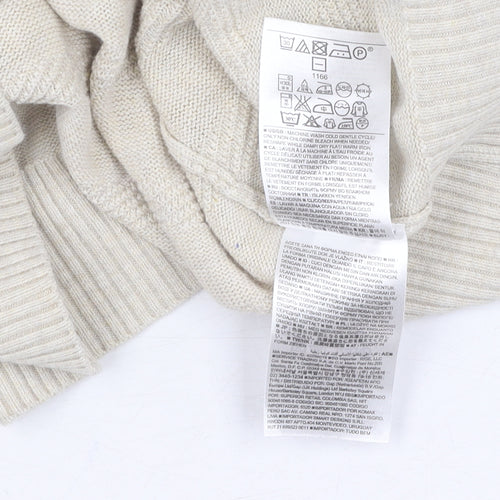Gap Beige Linen Blend Unisex Jumper, Medium