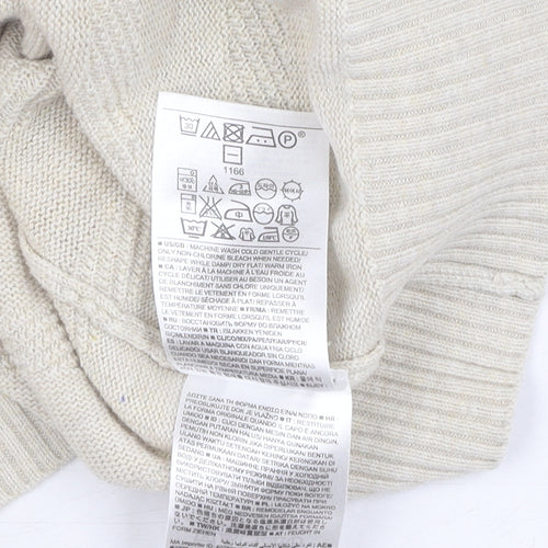 Gap Beige Linen Blend Unisex Jumper, Medium