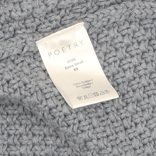 Poetry Women Grey XS Cardigan with Pockets