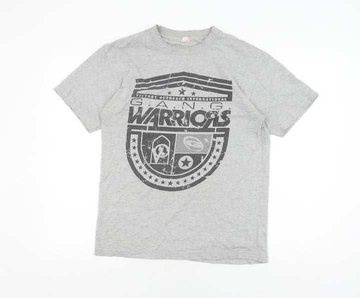 Alstyle Men's Grey Graphic Print T-Shirt M
