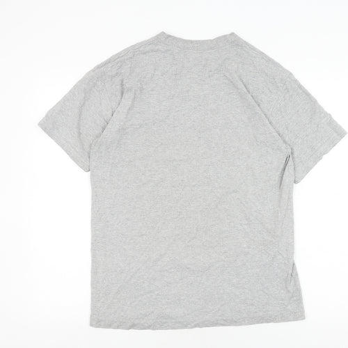 Alstyle Men's Grey Graphic Print T-Shirt M