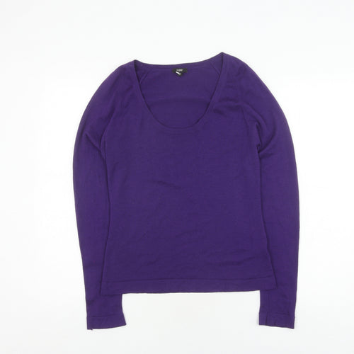 Hobbs Women's Purple Wool Pullover Jumper Size 12