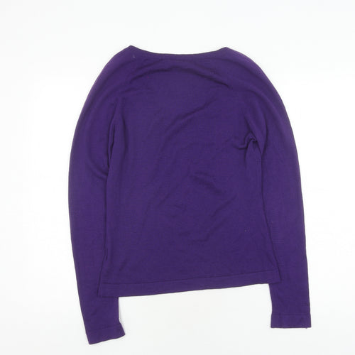 Hobbs Women's Purple Wool Pullover Jumper Size 12