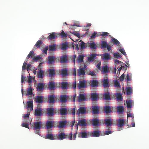 Gap Women's Multicoloured XL Plaid Button-Up Shirt