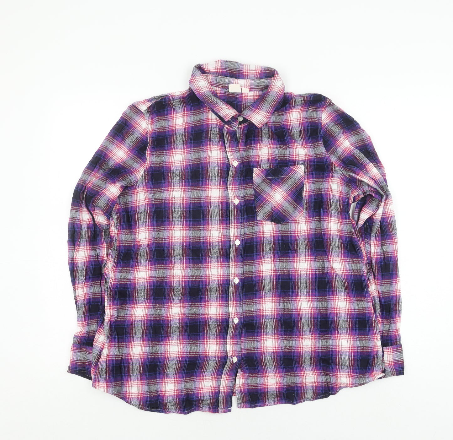 Gap Women's Multicoloured XL Plaid Button-Up Shirt
