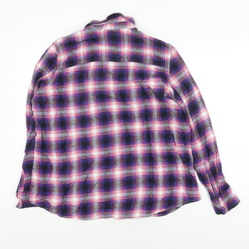 Gap Women's Multicoloured XL Plaid Button-Up Shirt