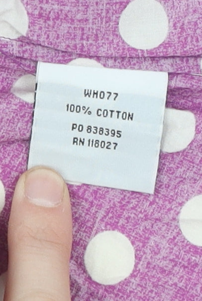 Boden Women's Purple Polka Dot Shirt Dress Size 8