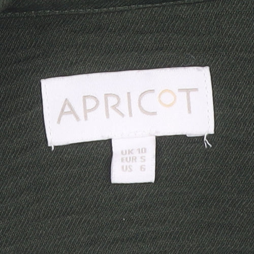 Apricot Women's Green Button-Up Balloon Sleeve Shirt