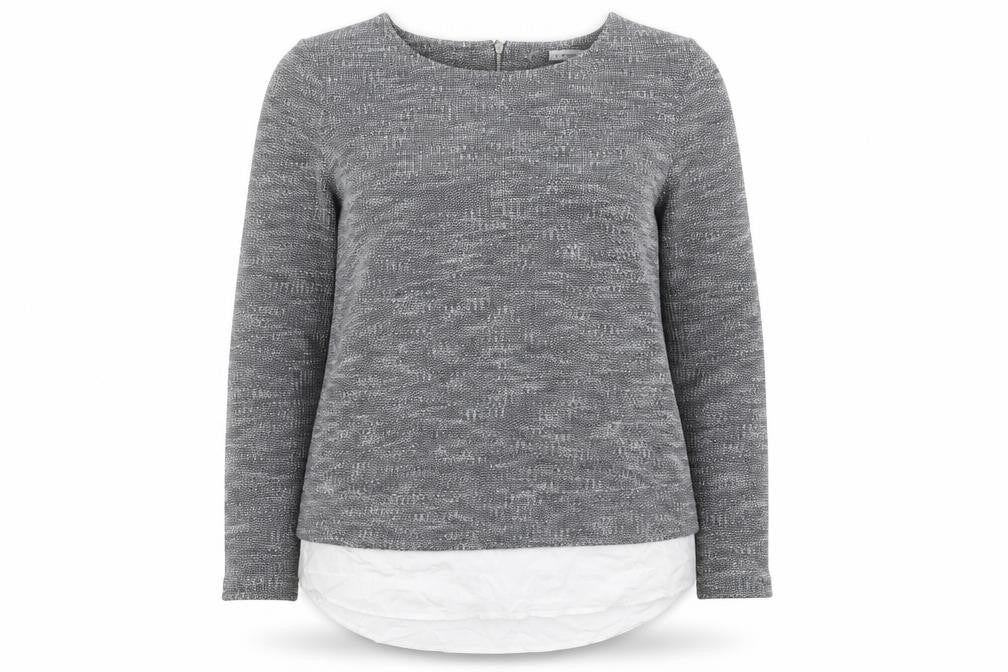 Front view of Alice Collins Women's Grey jumper, size 12