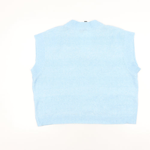 Y.A.S Women's Blue V-Neck Sleeveless Vest M