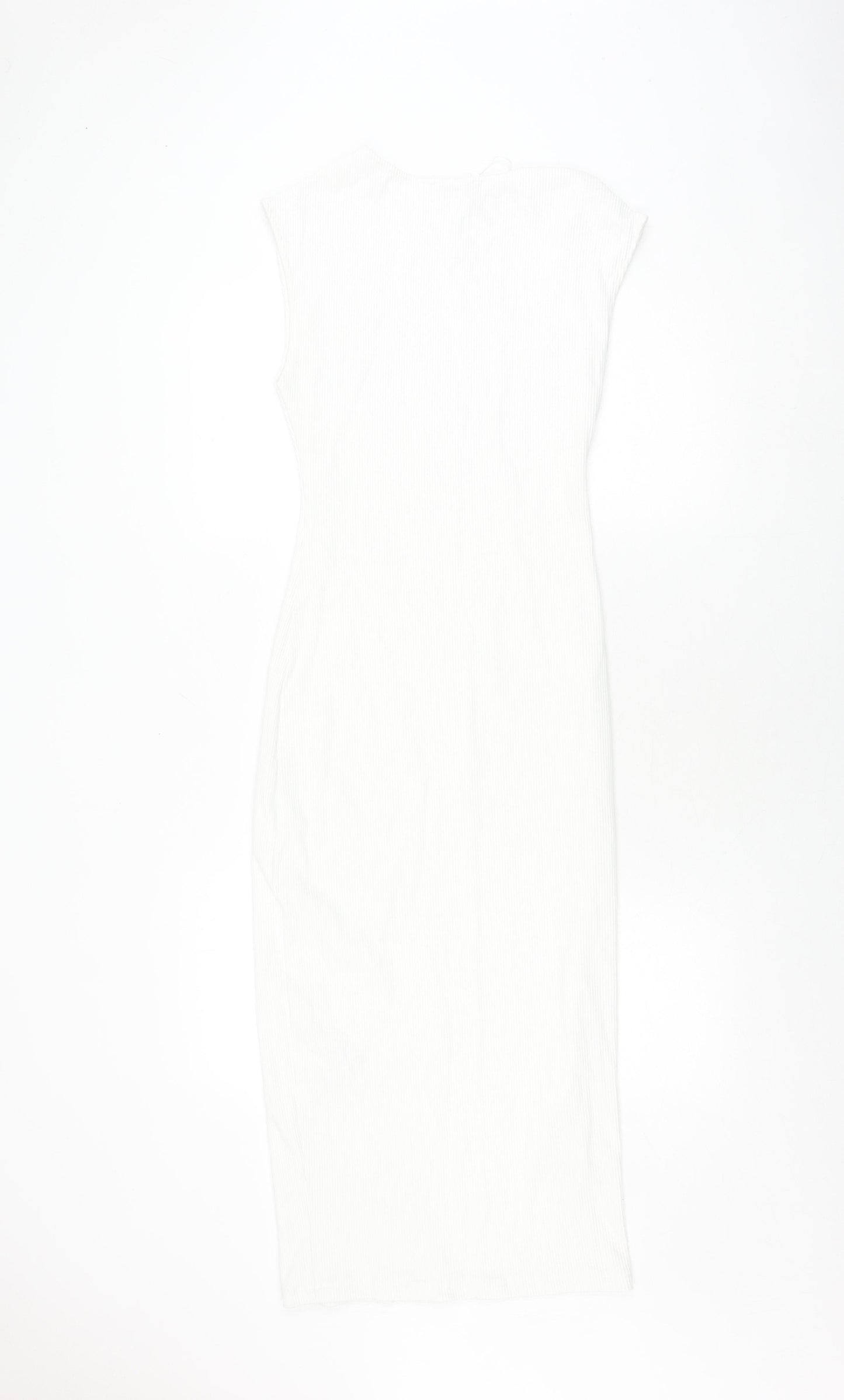 Zara Women's White Sheath Dress - M, Summer, Elegant