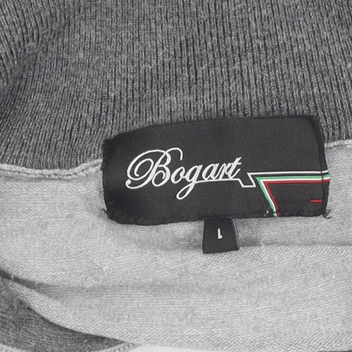 Bogart Men's Grey Full Zip Jumper - L, Casual
