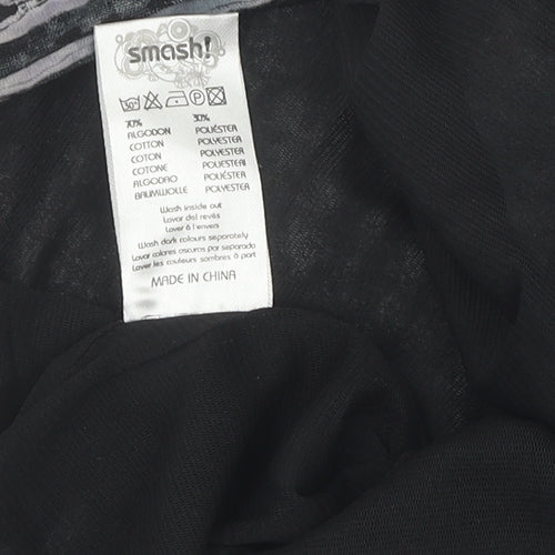 Smash! Women's Grey Geometric Knit Shift Dress M