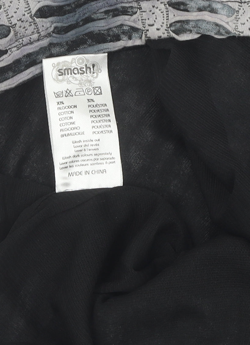 Smash! Women's Grey Geometric Knit Shift Dress M