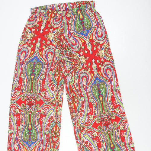 Lauren Ralph Lauren Women's Red Paisley Trousers M