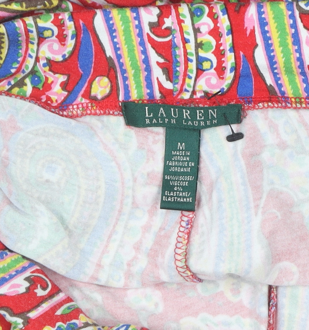 Lauren Ralph Lauren Women's Red Paisley Trousers M
