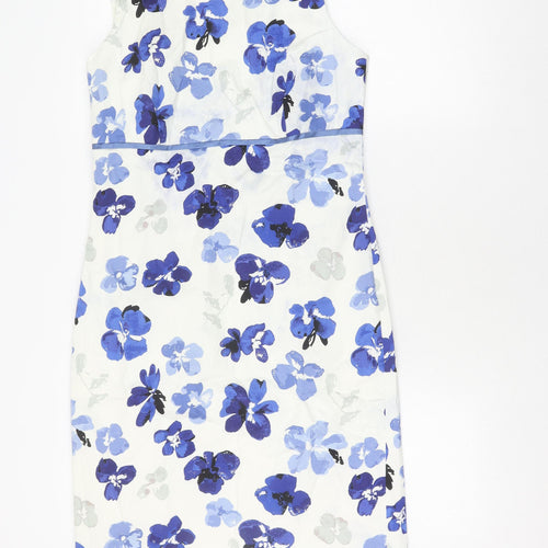 Hobbs Women's Multicoloured Floral Shift Dress Size 12
