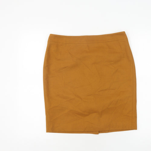 French Connection Brown Wool Blend Pencil Skirt Size 10
