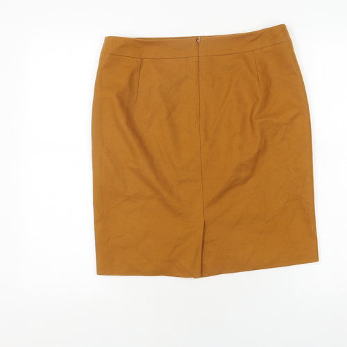 French Connection Brown Wool Blend Pencil Skirt Size 10