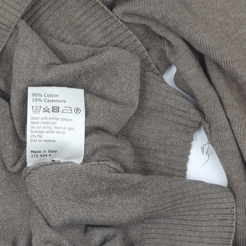 John Lewis Men's Beige Cotton Cashmere Pullover - M