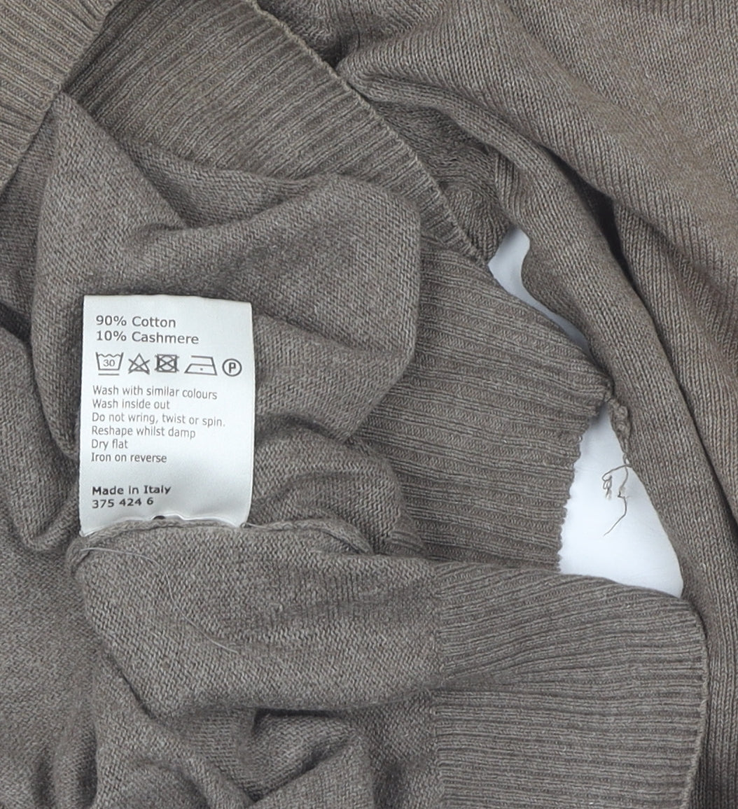 John Lewis Men's Beige Cotton Cashmere Pullover - M